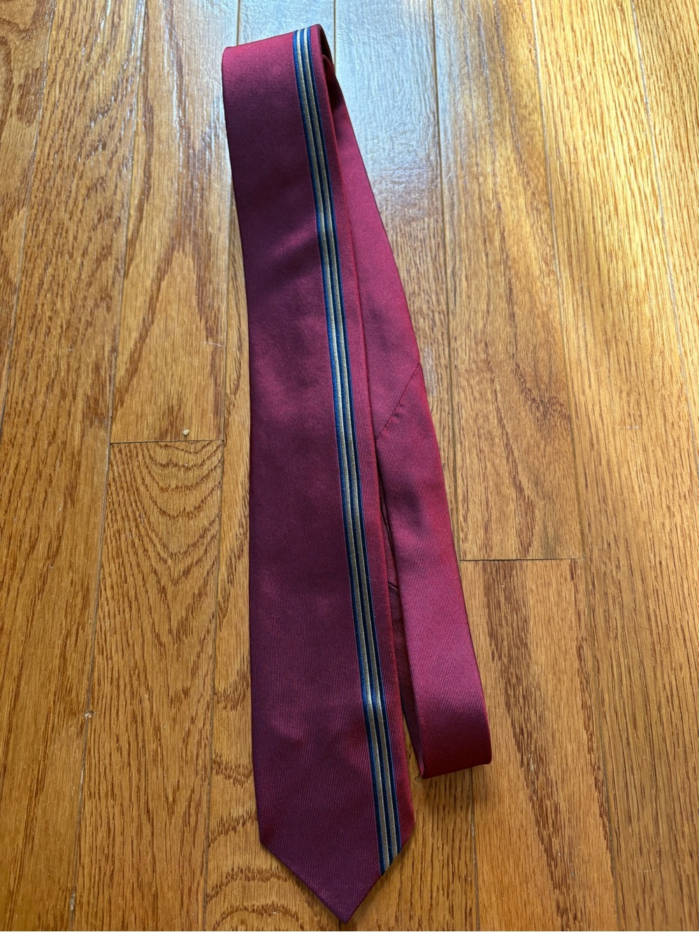 Brooks Brothers Men’s Tie Burgundy Blue RARE BB#1 Vertical Stripe
